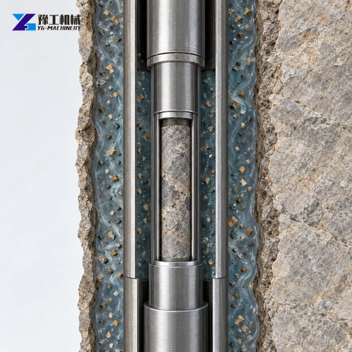Core drilling circulation annulus