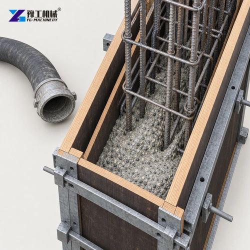 Fine-aggregate concrete in reinforced form
