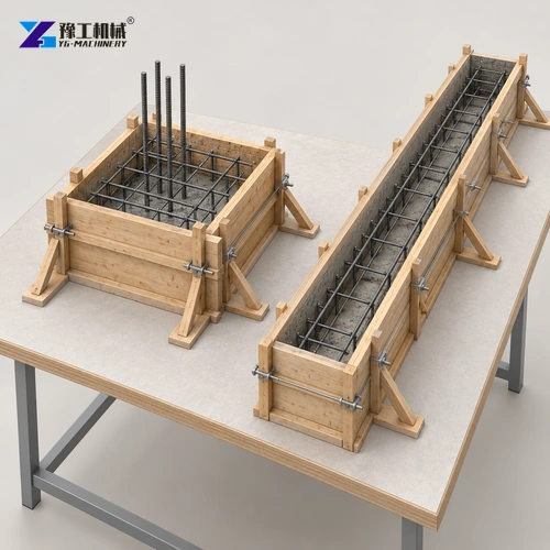 Small concrete forms and placing access