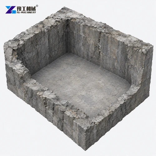 Rock foundation inside corner