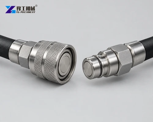 Drum cutter hydraulic connection detail