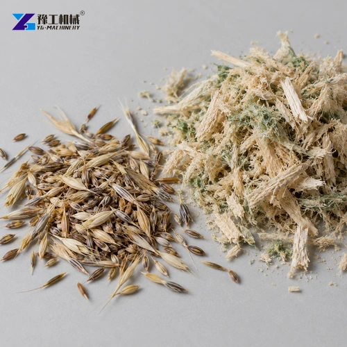 Grass seed and fiber mulch
