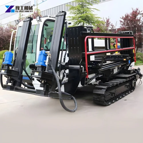 Horizontal drill rig side view